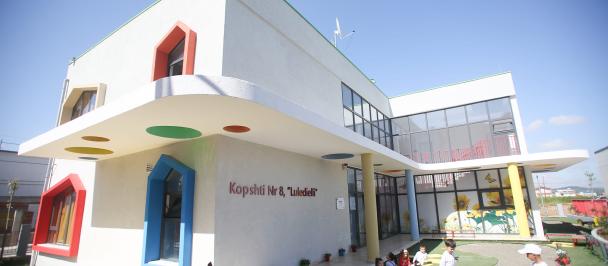 The newly built #EU4Schools “Luledielli” Kindergarten in Kamza