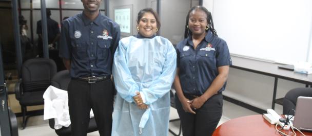 Image of the staff of the newly Launched of the Forensic DNA Lab in Lusaka, Zambia