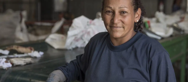 Mujer recicladora Uruguaya