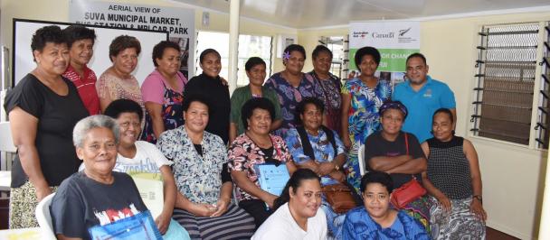 Market vendors at the Suva market promote and practice food safety in their business.