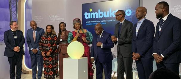 UNDP and African leaders launching the “timbuktoo” initiative at the 24th Annual Meeting of the World Economic Forum in Davos, Switzerland