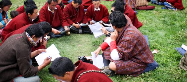 At the Gamri Watershed in Trashigang Dzongkhag, Bhutan, community-led projects worked to strengthen local actors’ resilience. Photo: © UNDP GEF Small Grants Programme/2019  