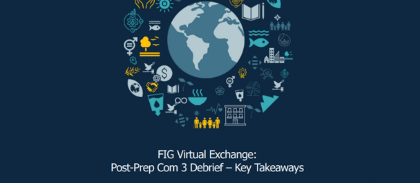 Graphic featuring a globe surrounded by various icons related to governance and sustainability.