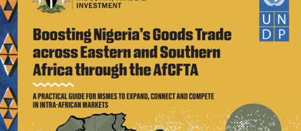 Publication cover: Boosting Nigeria's Goods Trade Across East and Southern Africa via AfCFTA; UNDP logos.