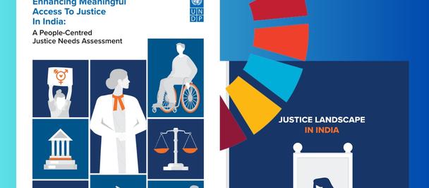 Colorful infographic about inclusive accessibility in India with silhouettes and a blue panel.