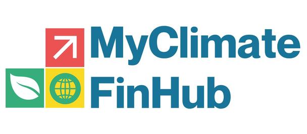 MyClimate FinHub logo with a 2x2 icon grid and blue text.