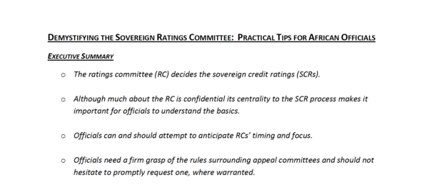 Slide header with five bullets about rating decisions, pension effects, and asset offerings.