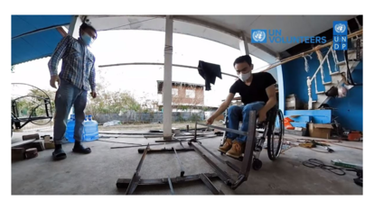 Namchok designing and building his motorbike