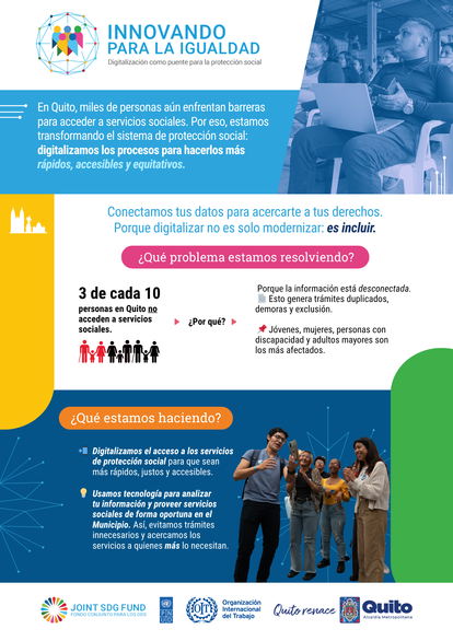 Colorful infographic promoting digital rights and equality, featuring people interacting and statistics.