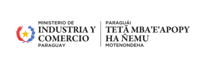 Two Paraguayan government logos side by side, left: Ministry of Industry and Commerce.