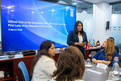 Visit of the First Lady of the Republic of Seychelles at UNDP Mauritius