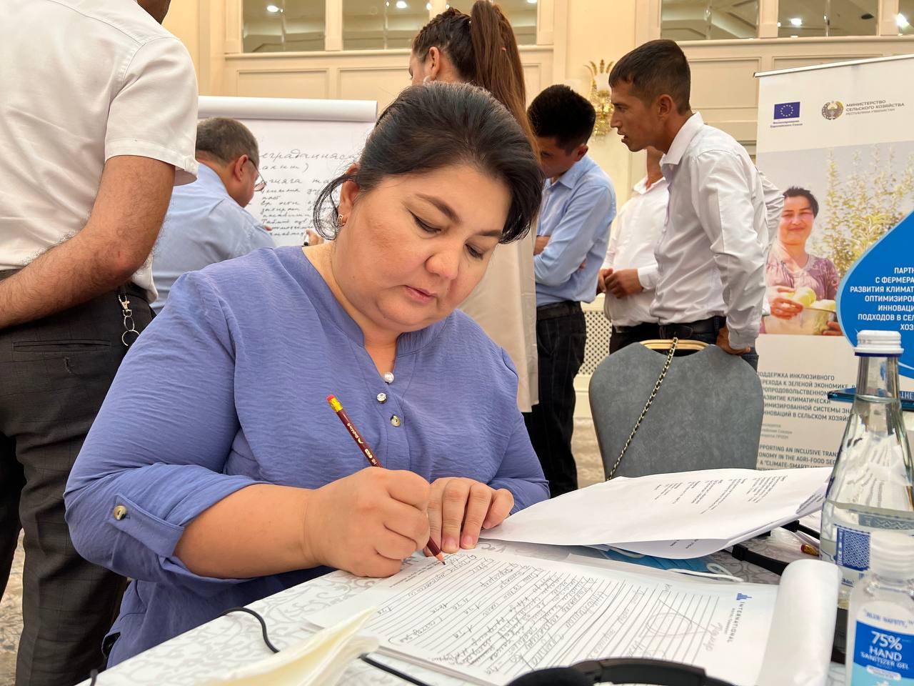 a woman participant of the workshop