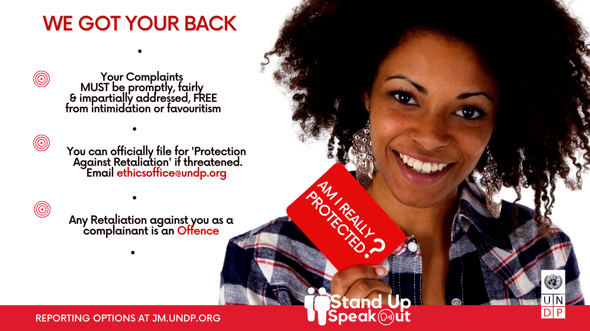 You are protected from retaliation if you file a complaint