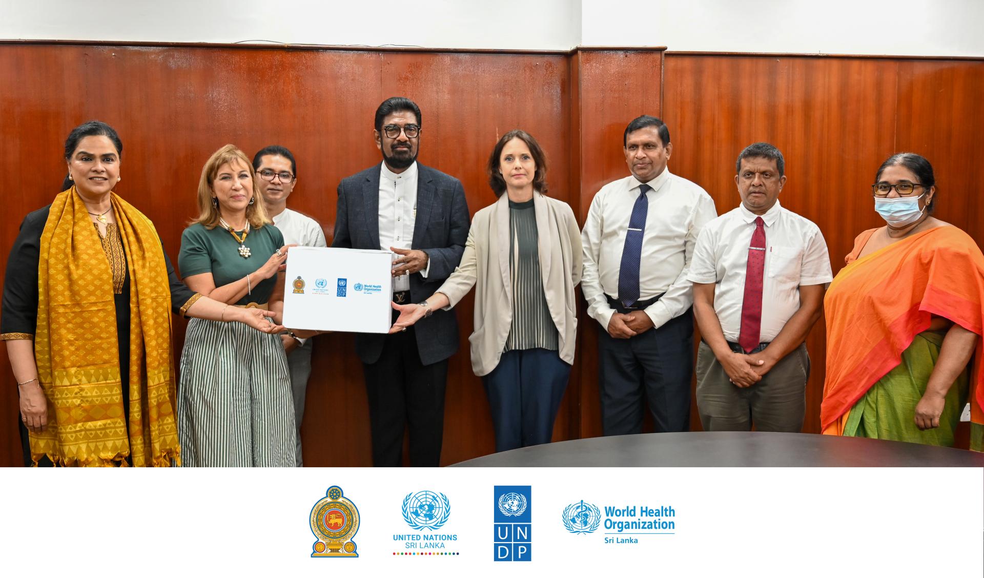 UNDP and WHO Sri Lanka hand over vital and essential medicines to the Ministry of Health to address the immediate health sector crisis