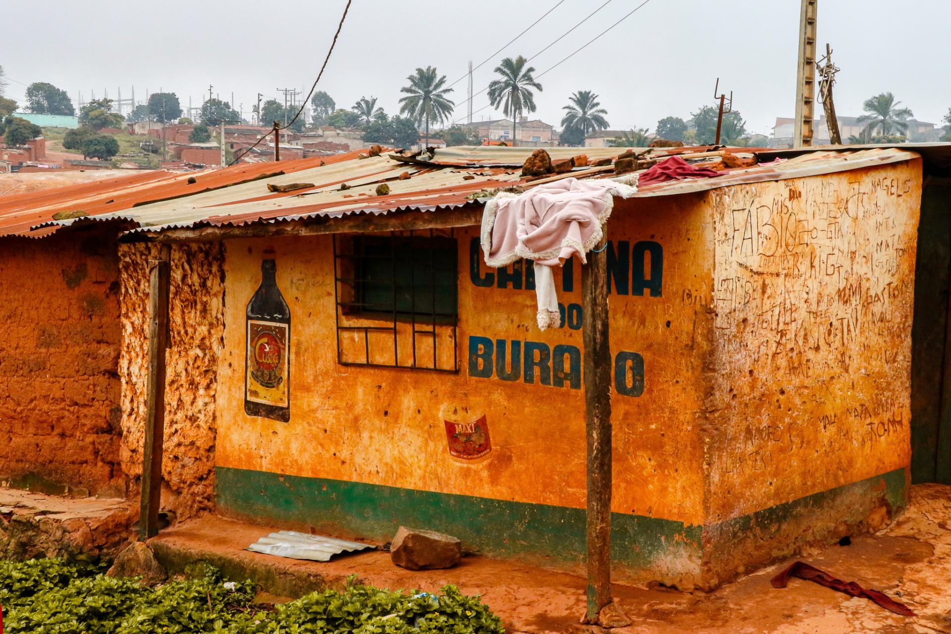View of a shop in Sétima Nova Village, in Gabela.