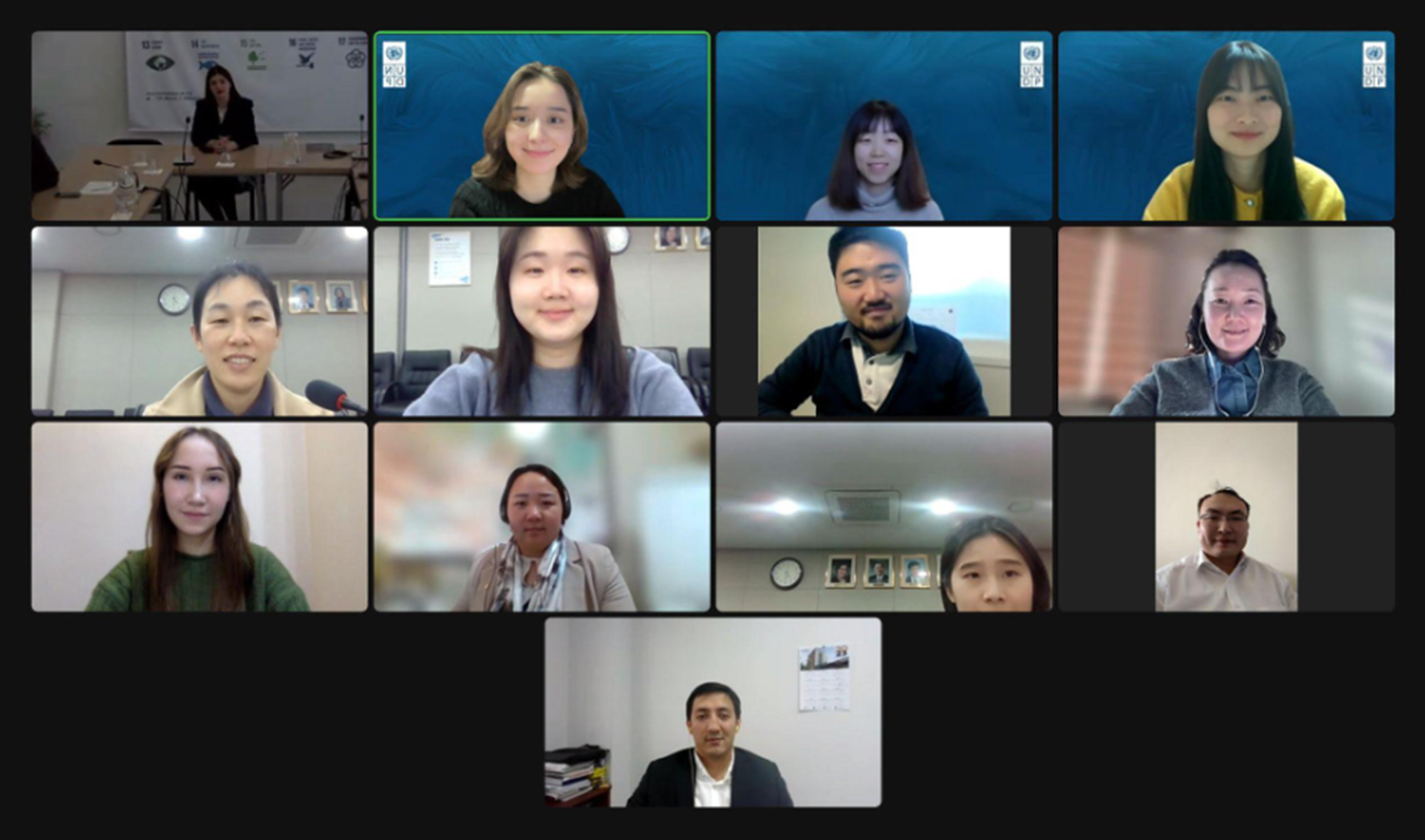 Screenshot of webinar participants