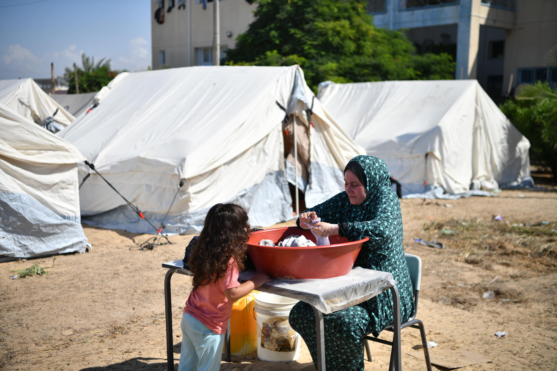 Woman and child
