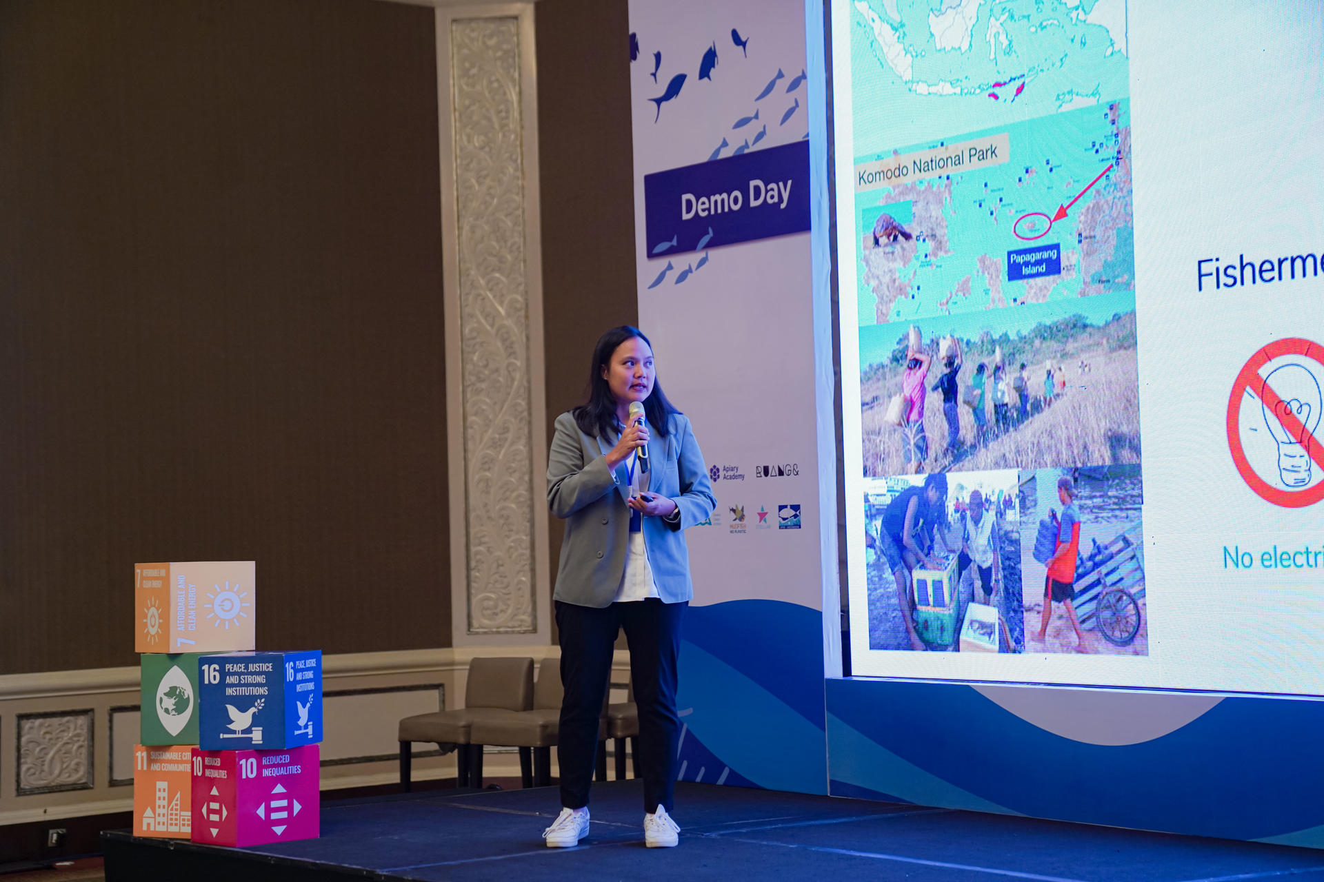 Shana Fatina, Founder and CEO of Komodo Water at BFA Demo Day 2023