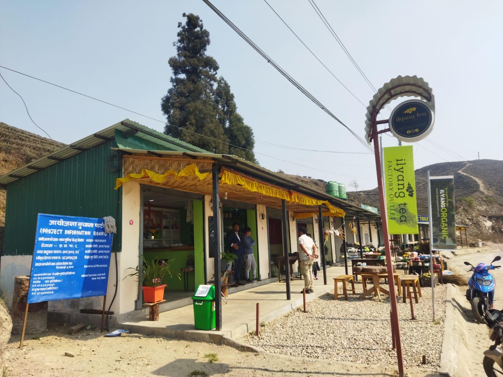A picture of numerous subsidized market stalls in Ilam