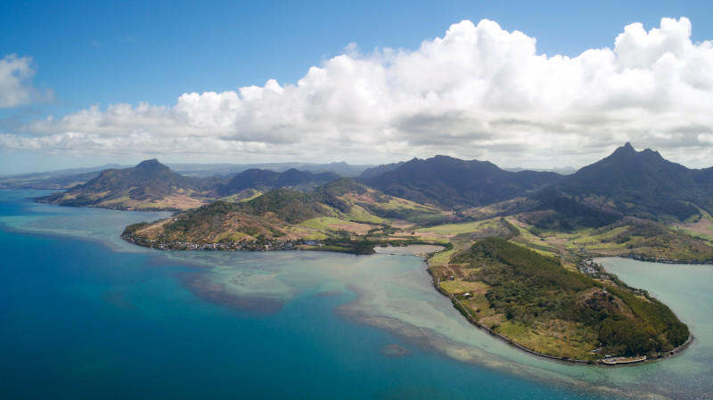 Aerial view, coastal islands
