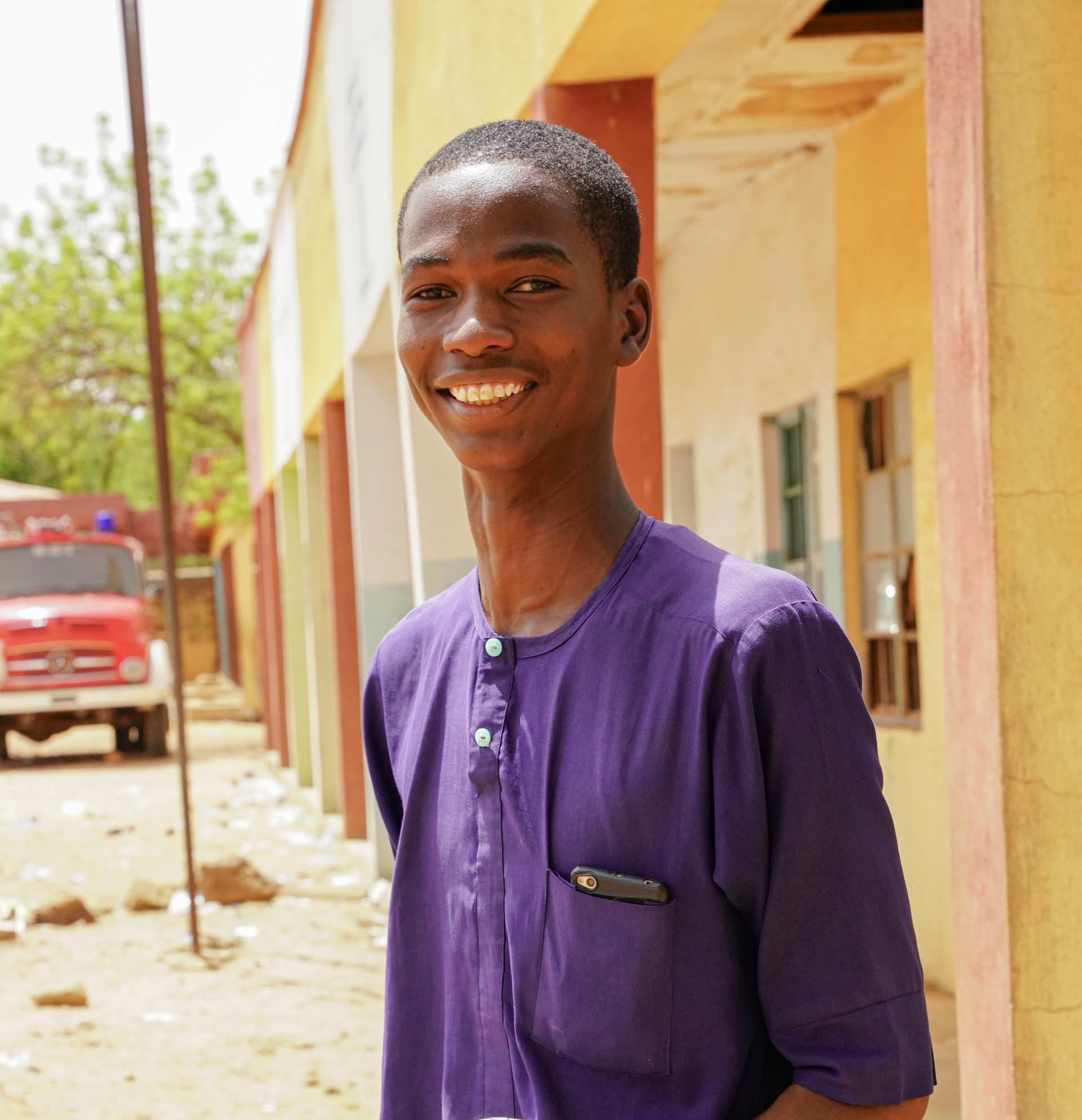 a person smiling for the camera