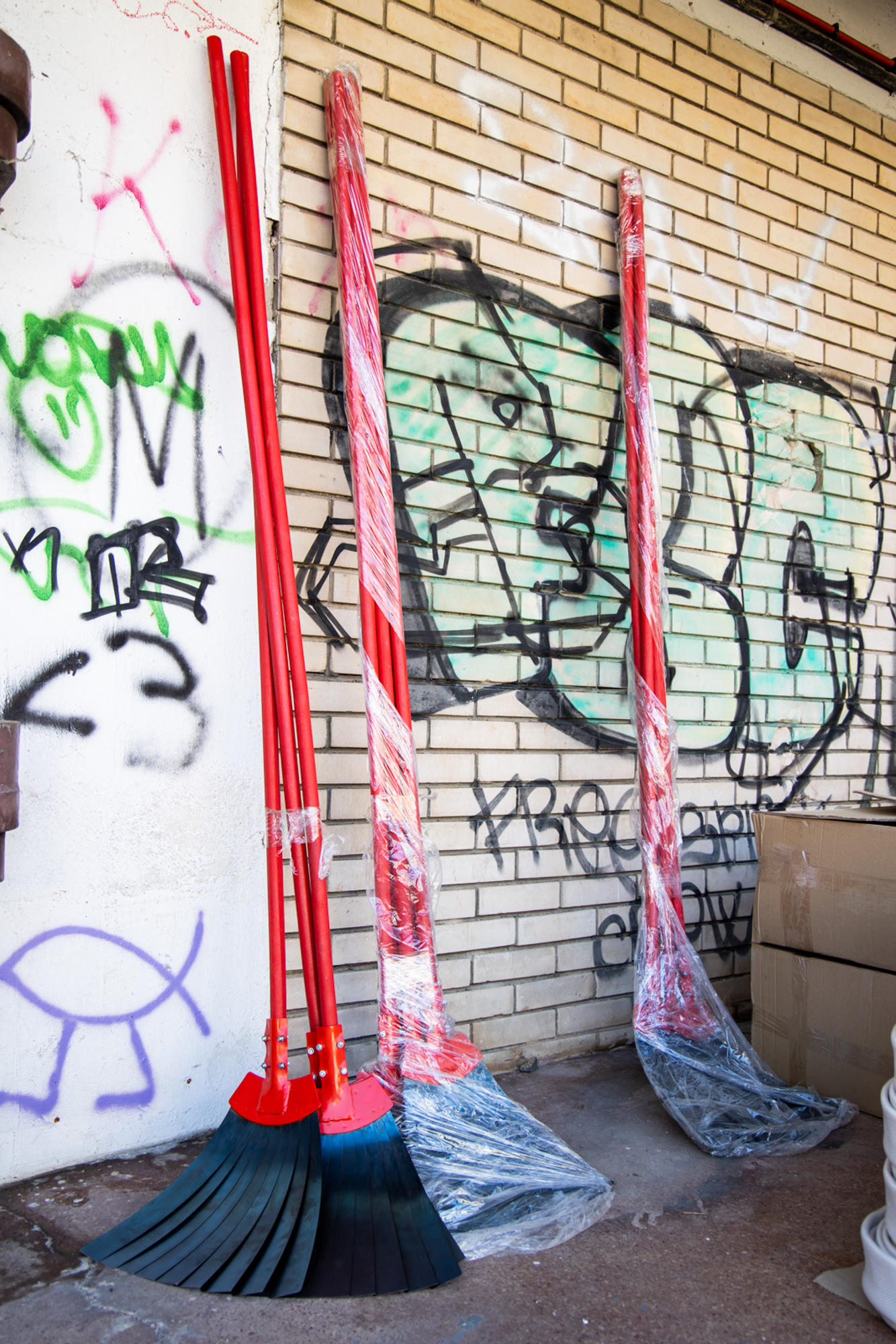 graffiti on the side of a building