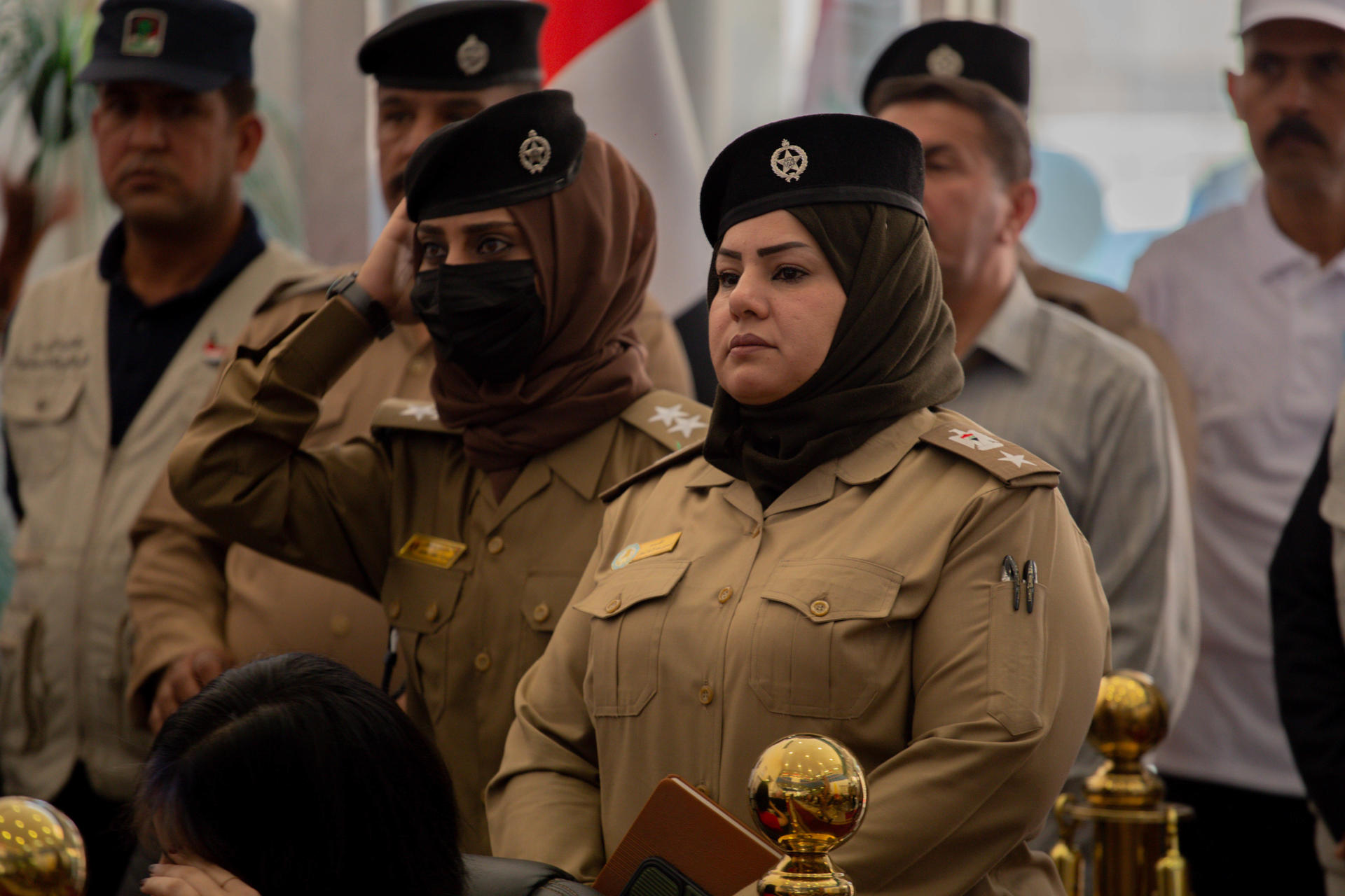 Female police officers in uniform