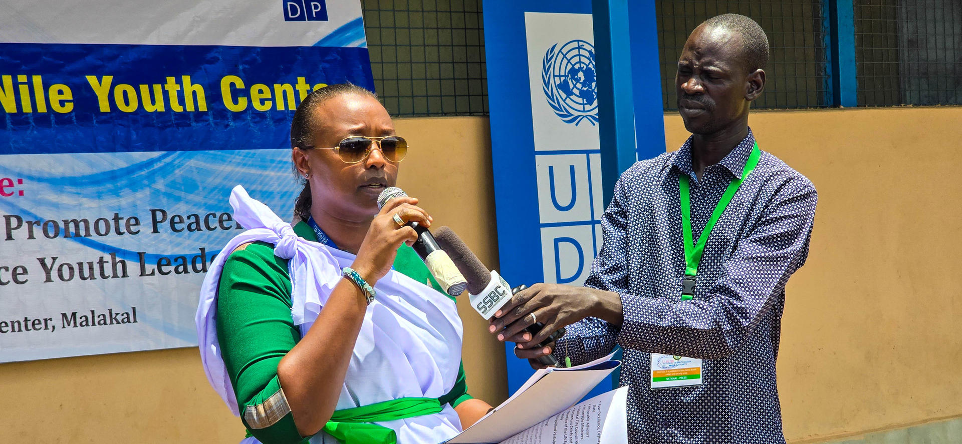  UNDP programme Advisor Natacha Kunama giving remarks during the launch
