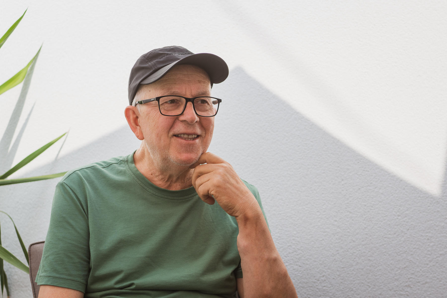 a man wearing glasses