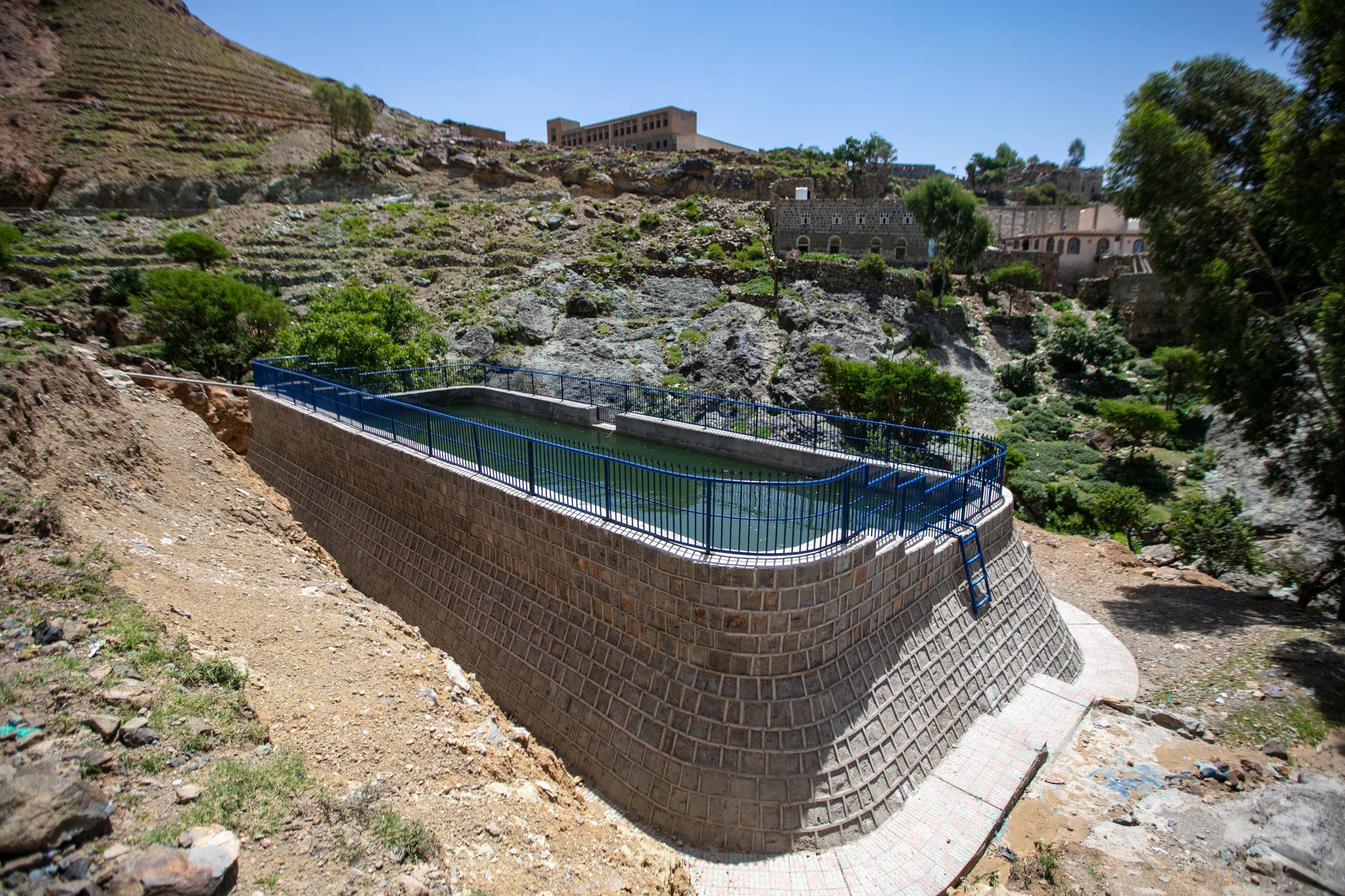 a bridge over a river