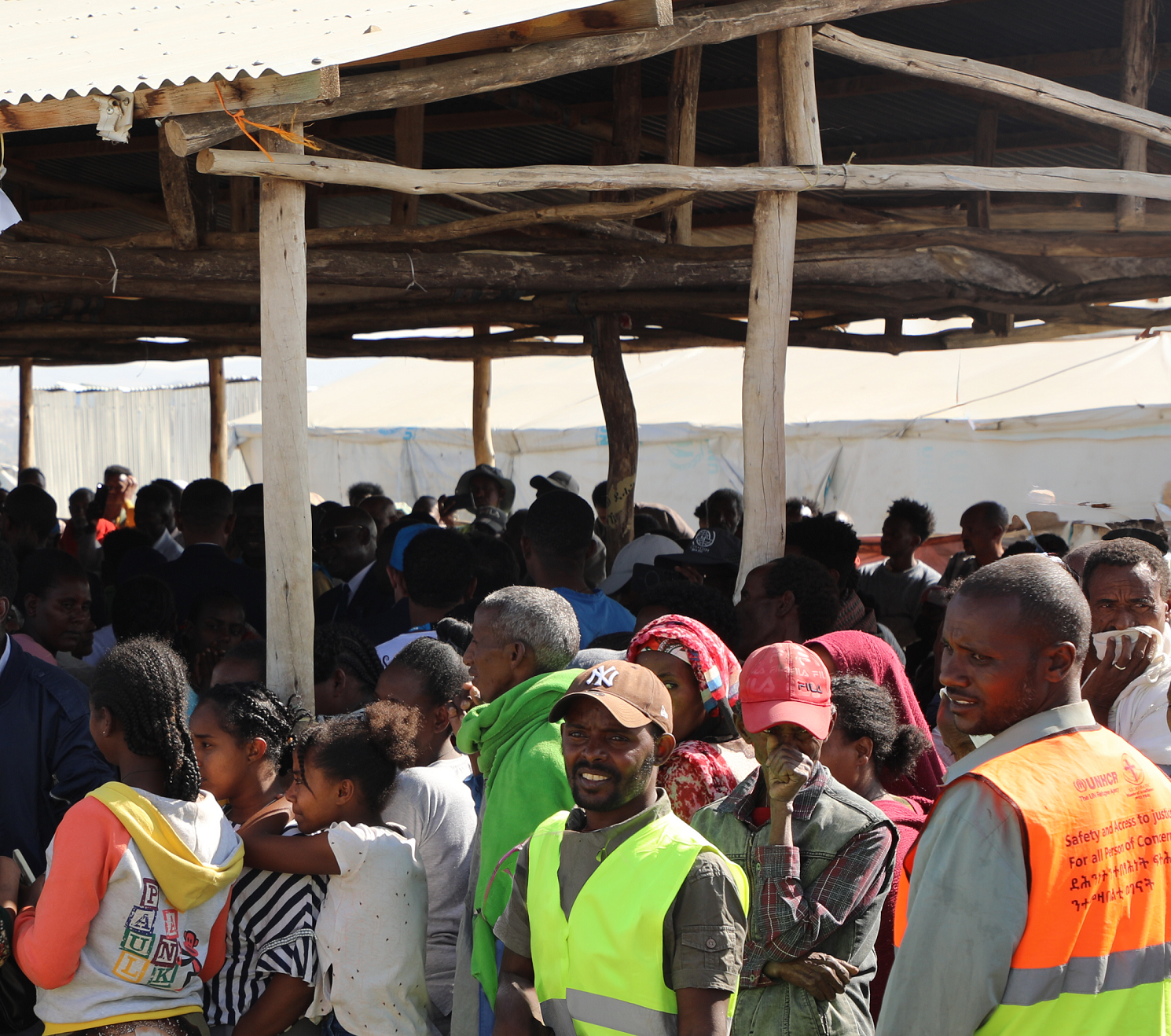 a group of IDPs in Ethiopia