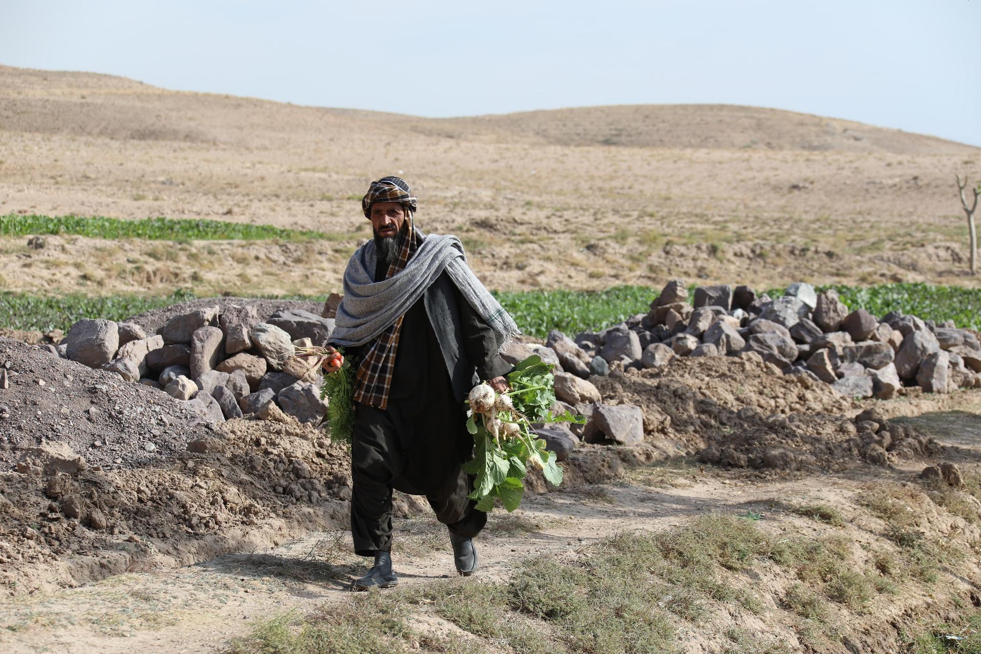 a man riding a bike down a dirt road