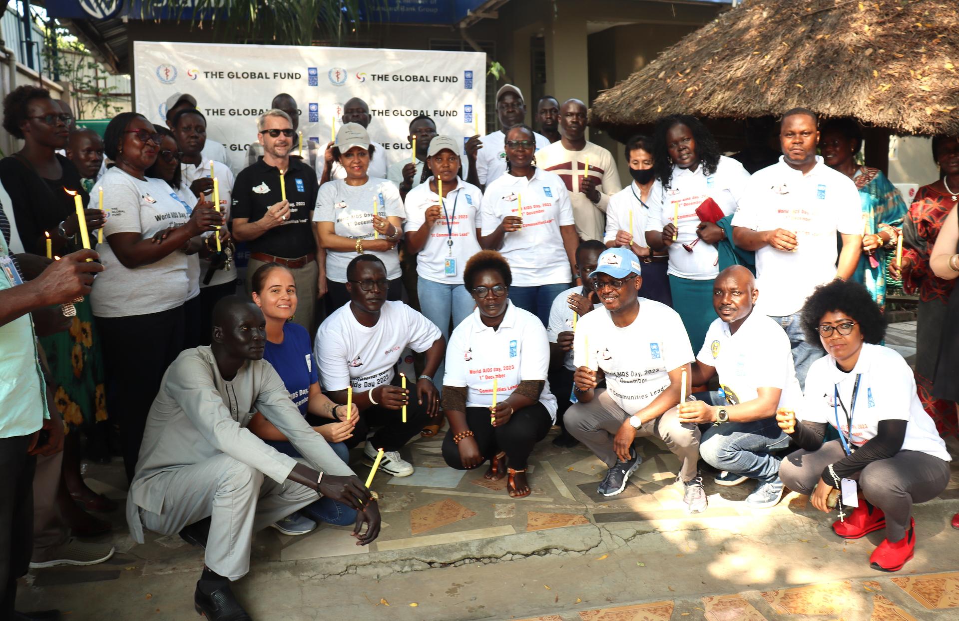 UNDP Staff marking the 2023 World AIDS Day