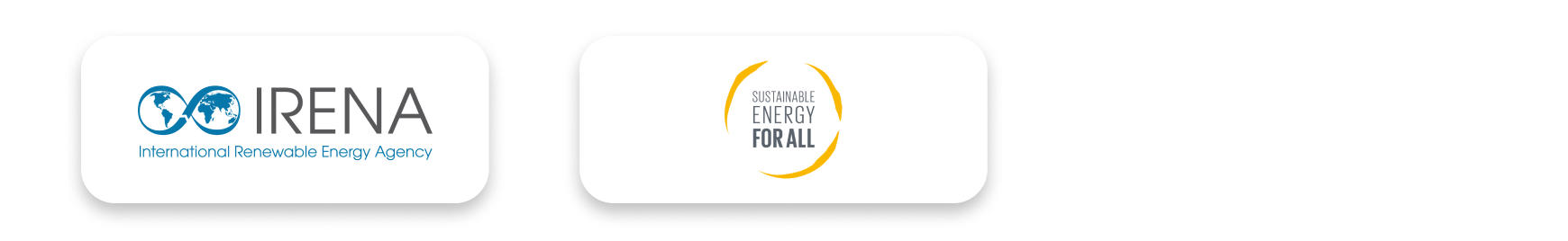 Logos of IRENA and Sustainable energy for all 