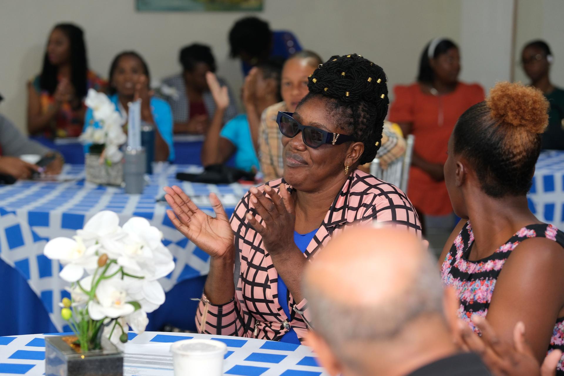 Beneficiaries of the UNDP hurricane Livelihood Recovery programme at closing ceremony