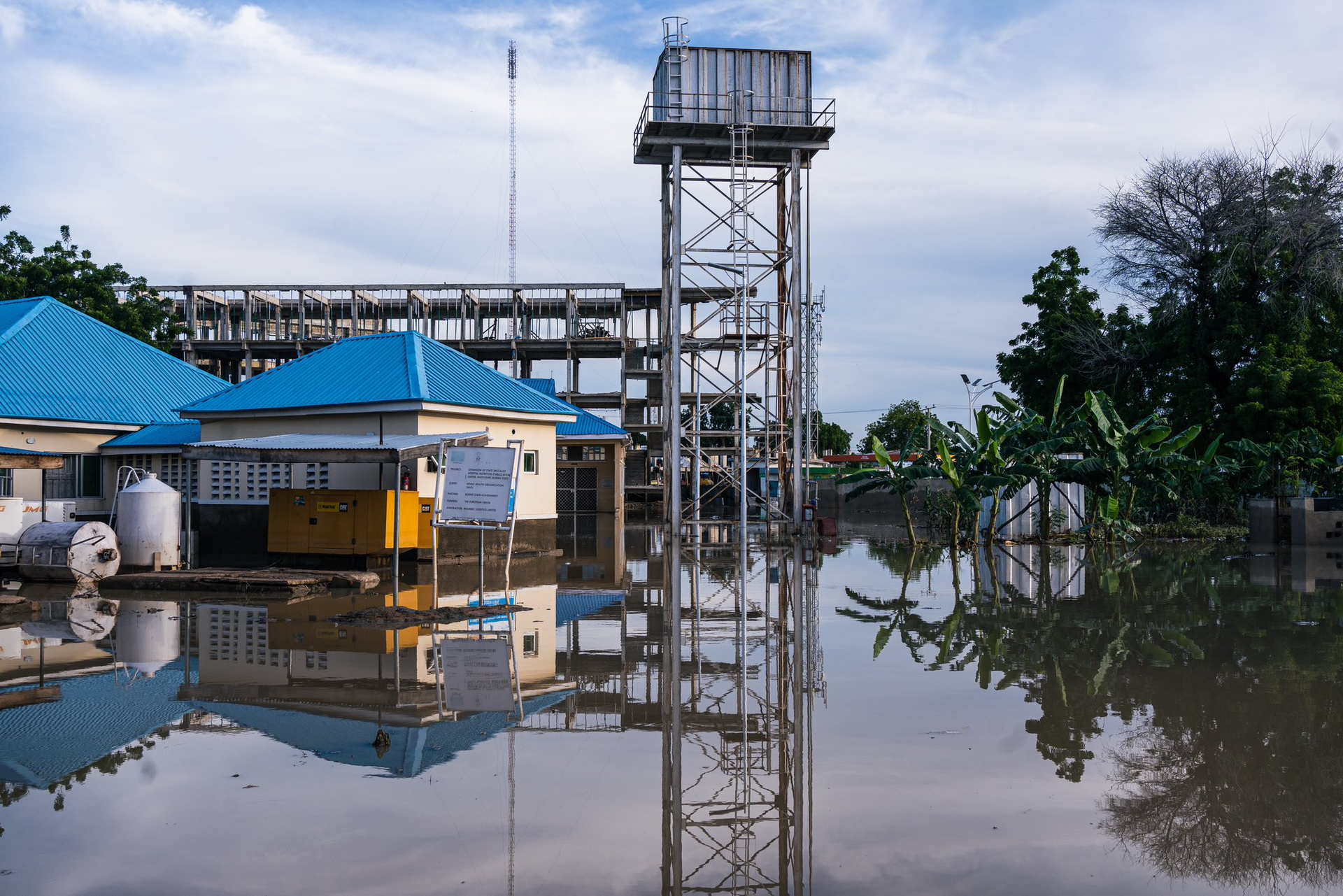 Flooded area in Maiduguri, Nigeria