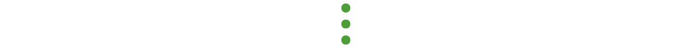 Three green dots arranged vertically on a white background.