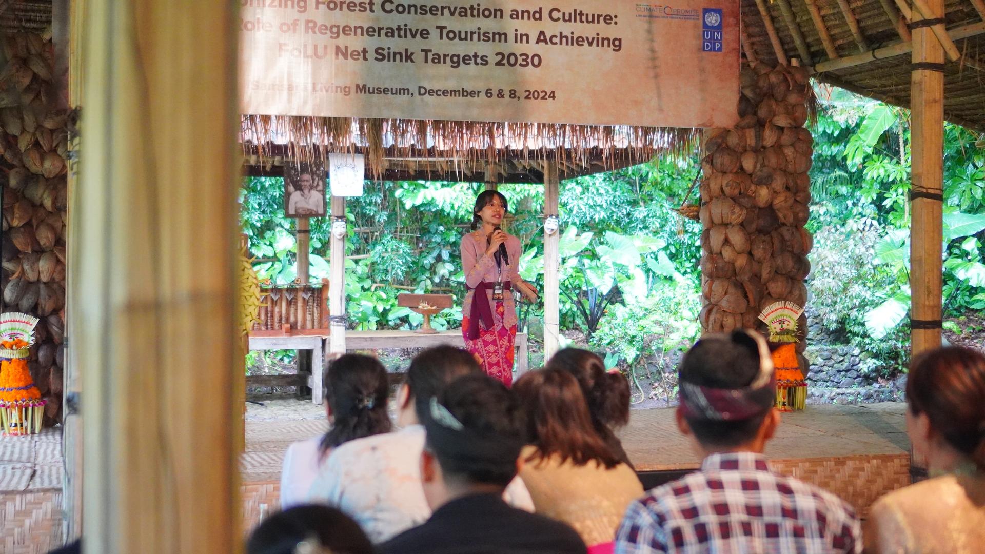 A member of Kami Studio presented their business during Youth Impact Weekend (Credit - Samsara Living Museum)