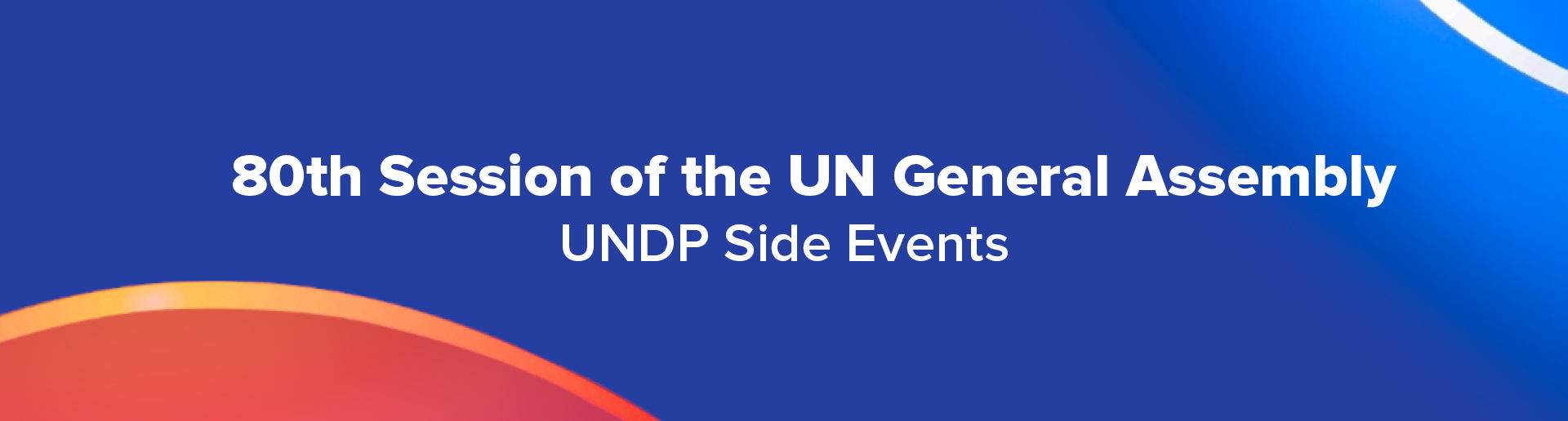 Logo for the 80th Session of the UN General Assembly with UNDP Side Events.