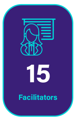 Facilitators badge featuring a clinician icon and the number 15.