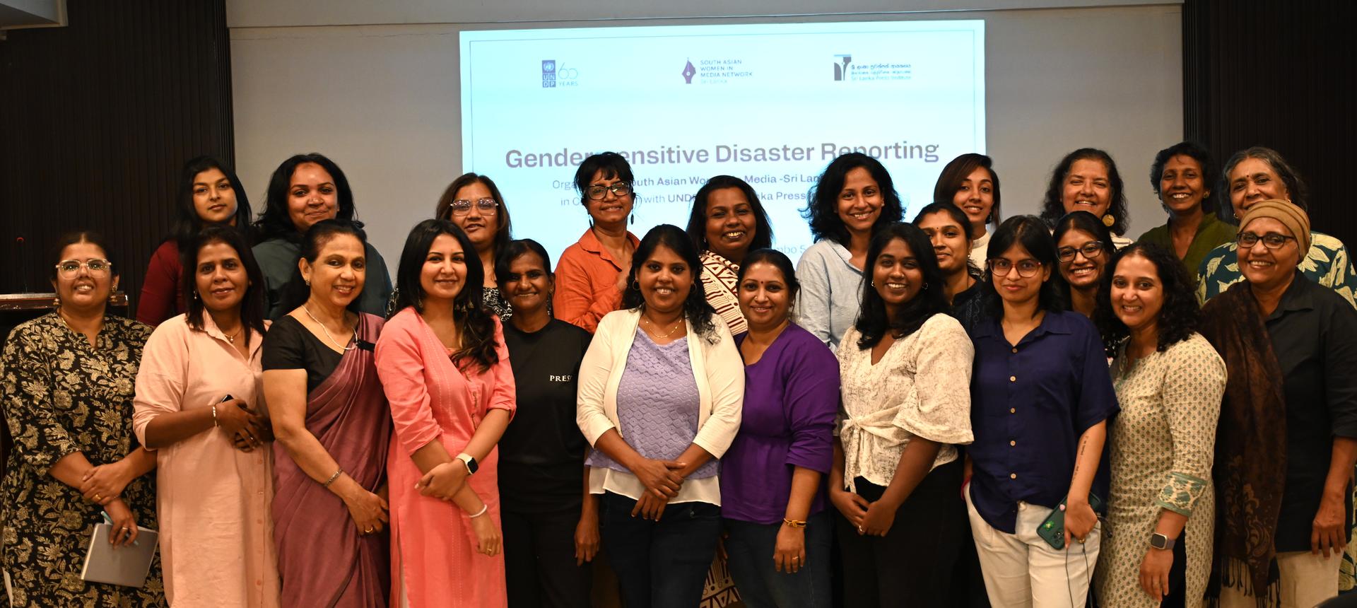 Group of women journalists at the workshop