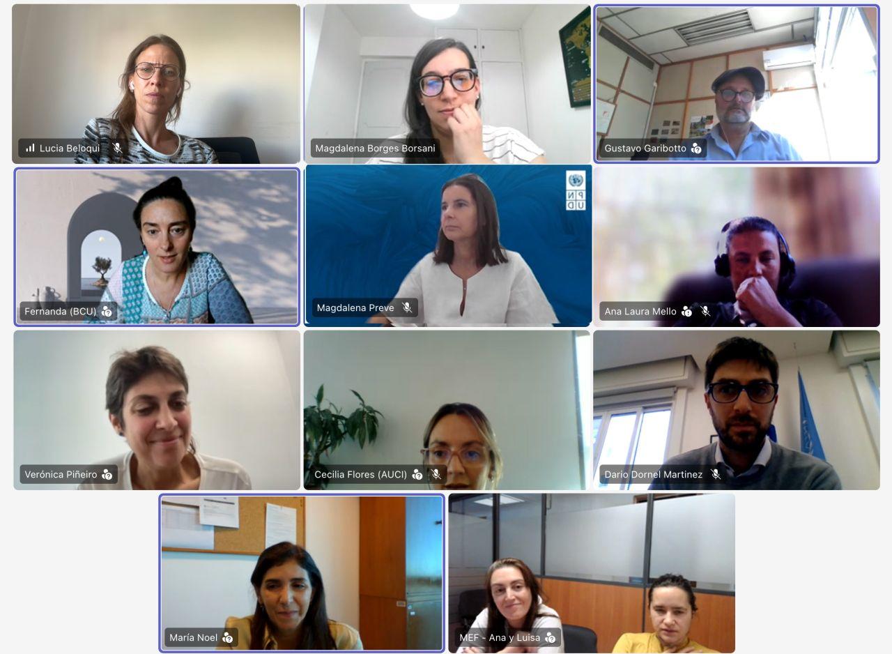 A grid of twelve participants in a video conference on a Zoom call.