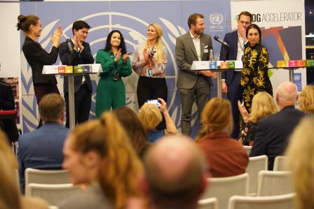 People on stage