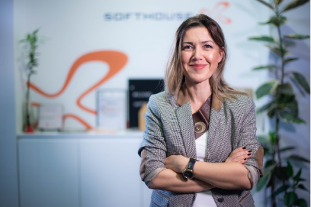 Woman smiling