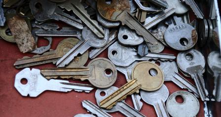 A pile of old keys
