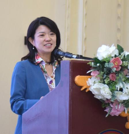 UNDP RR addressing the gathering 