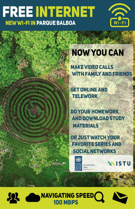 Promotional flyer about free internet distributed to customers in treatment businesses within Balboa Park.