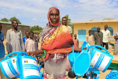 Le Japon fournit des intrants agricoles aux agriculteurs de Baltram par l'intermédiaire de la Facilité régionale de stabilisation. Photo Credit: PNUD Tchad/Memsol NM
