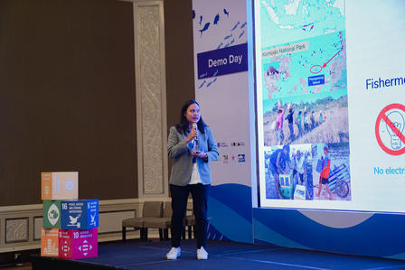 Shana Fatina, Founder and CEO of Komodo Water at BFA Demo Day 2023