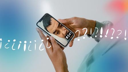 Man looking at phone